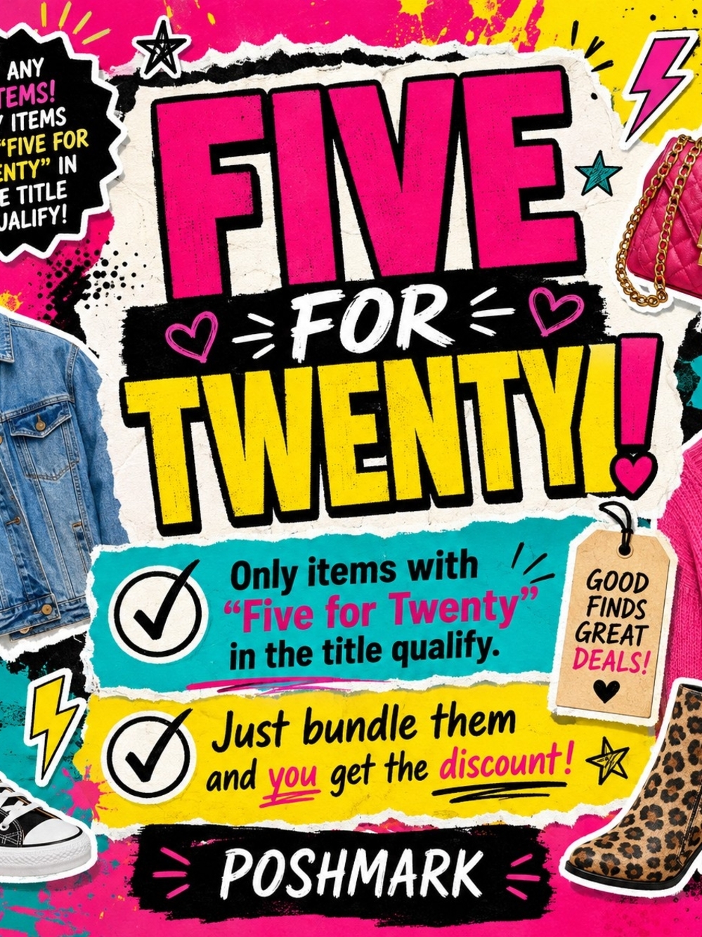 5 for $20 Bundle Deal ✨ Only Items Marked “Five for Twenty”
